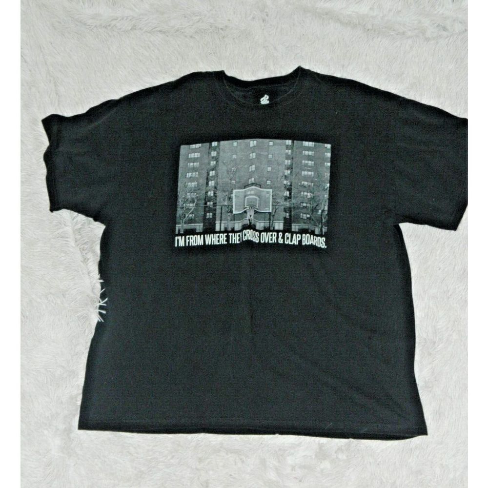RocaWear T-Shirt Black‎ Size XX-Large Y2K Basketball Graphic Short Sleeve